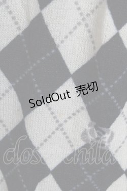 画像3: axes femme / アーガイル柄オフタートルプルオーバー M コン Y-26-01-07-060-AX-TO-SZ-ZY