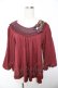 画像1: axes femme / 豪華襟バルーン袖プルオーバー M ワイン Y-26-01-07-061-AX-TO-SZ-ZY (1)