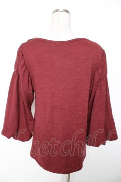 画像2: axes femme / 豪華襟バルーン袖プルオーバー M ワイン Y-26-01-07-061-AX-TO-SZ-ZY