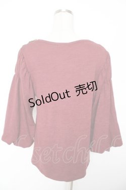 画像2: axes femme / 豪華襟バルーン袖プルオーバー M ワイン Y-26-01-07-061-AX-TO-SZ-ZY