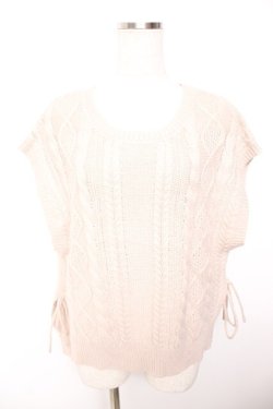 画像1: axes femme / ニットベストアンサンブル M ベージュ Y-26-01-07-064-AX-TO-SZ-ZY