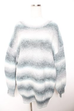 画像1: axes femme / モヘア風グラデーションニット  グレー Y-26-01-07-065-AX-TO-AS-ZY