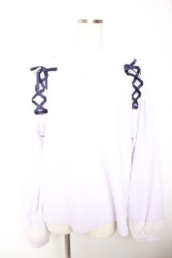 画像1: axes femme / レースアッププルオーバー M ラベンダー Y-26-01-07-068-AX-TO-SZ-ZY