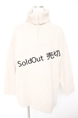 画像1: axes femme / ハーフジップデザインニット F ベージュ Y-26-01-07-070-AX-TO-SZ-ZI