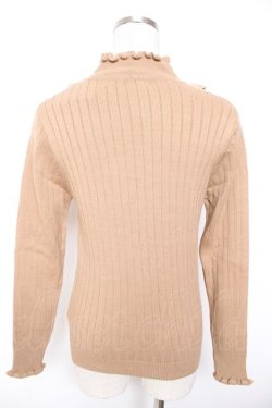 画像2: axes femme / フリルリブハイネックニット M チャコール Y-26-01-07-071-AX-TO-SZ-ZY