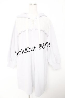 画像1: axes femme POETIQUE / レース切替ロングパーカー M ラベンダー Y-26-01-07-075-AX-TO-SZ-ZY