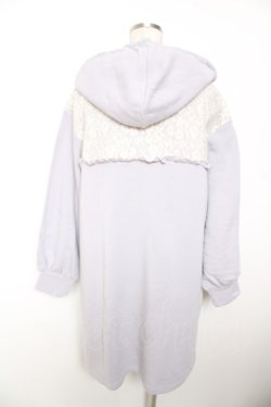 画像2: axes femme POETIQUE / レース切替ロングパーカー M ラベンダー Y-26-01-07-075-AX-TO-SZ-ZY