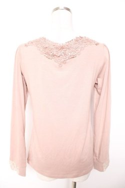 画像2: axes femme / レースモチーフインナープルオーバー M 淡ピンク Y-26-01-07-076-AX-TO-SZ-ZY