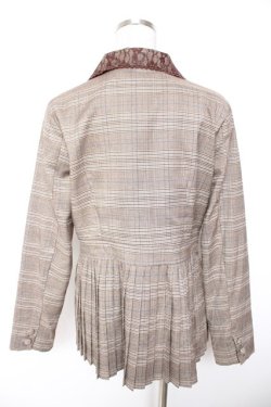 画像2: axes femme POETIQUE / プリーツデザインジャケット M 茶 Y-26-01-07-077-AX-JA-SZ-ZY