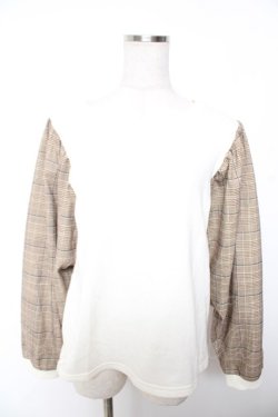 画像1: axes femme / 襟付き袖コンシャンスカットプルオーバー M 生成り Y-26-01-07-080-AX-TO-SZ-ZY