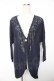 画像1: axes femme / レース切替ドルマンカーデ M 紺 Y-26-01-07-087-AX-TO-SZ-ZY (1)