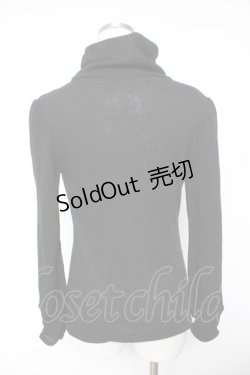 画像2: axes femme / ビジュー付きリブタートル M 黒 Y-26-01-07-089-AX-TO-SZ-ZY