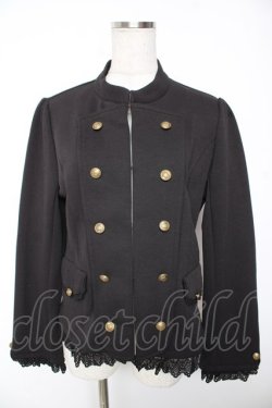 画像1: axes femme / ナポレオン風ストレッチジャケット F 黒 Y-26-01-07-090-AX-JA-SZ-ZY