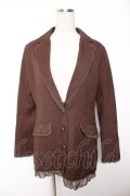 axes femme / マニッシュロングジャケット M 茶 Y-26-01-07-100-AX-JA-SZ-ZY