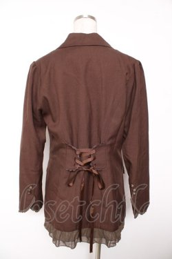 画像2: axes femme / マニッシュロングジャケット M 茶 Y-26-01-07-100-AX-JA-SZ-ZY
