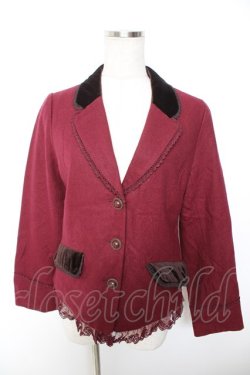 画像1: axes femme / ベストドッキングテーラージャケット M ワイン Y-26-01-07-101-AX-JA-SZ-ZY