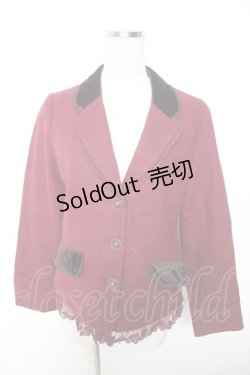 画像1: axes femme / ベストドッキングテーラージャケット M ワイン Y-26-01-07-101-AX-JA-SZ-ZI