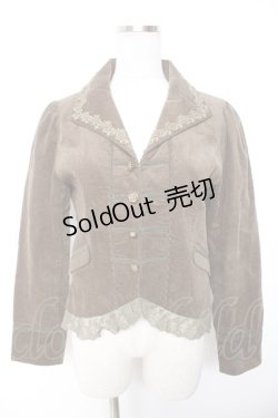 画像1: axes femme / コーディロイナポレオンジャケット M グリーン Y-26-01-07-102-AX-JA-SZ-ZI