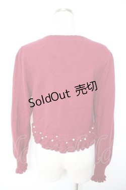 画像2: Leur Getter / パール付ニットボレロ M ワイン Y-26-01-07-104-LU-TO-SZ-ZY