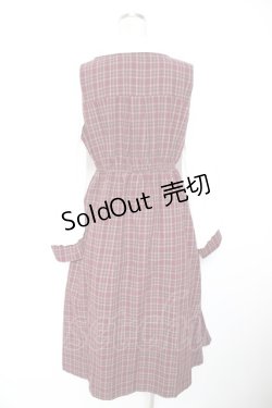 画像2: axes femme / 襟刺繍ドッキングワンピース  白×ワイン Y-26-01-07-106-AX-OP-SZ-ZY