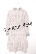 axes femme / モールチェック柄シャツワンピース M 茶 Y-26-01-07-107-AX-OP-SZ-ZS