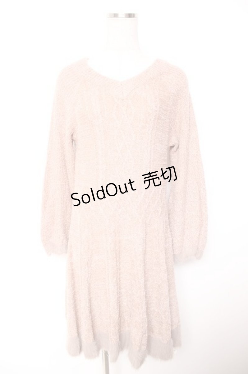 画像1: axes femme / バックリボンニットチュニ M アワピンクY-26-01-07-109-AX-TO-SZ-ZT592 (1)