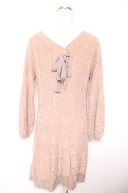 画像2: axes femme / バックリボンニットチュニ M アワピンク Y-26-01-07-109-AX-TO-SZ-ZY
