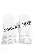 axes femme / レースアップファー手袋  グレー Y-26-01-07-013-AX-ZA-SZ-ZY