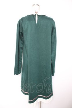 画像2: axes femme / 襟デザインAラインカットワンピース M グリーン Y-26-01-07-112-AX-OP-SZ-ZY