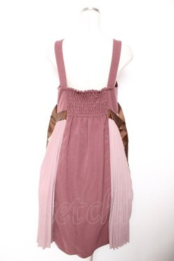 画像2: axes femme / サイドベルトプリーツジャンパースカート M ローズ Y-26-01-07-118-AX-OP-SZ-ZY