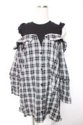 DearMyLove / 切換チェックワンピース  黒 Y-26-01-07-124-EL-OP-SZ-ZY