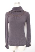 axes femme / フリルリブハイネックニット M キャメル Y-26-01-07-125-AX-TO-SZ-ZI