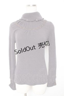 画像1: axes femme / フリルリブハイネックニット M キャメル Y-26-01-07-125-AX-TO-SZ-ZI