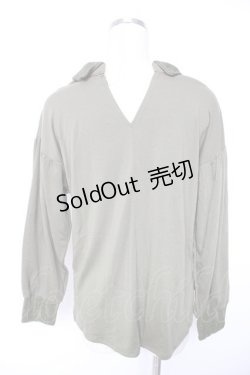 画像2: axes femme / 刺繍入シャツデザインプルオーバー M グリーン Y-26-01-07-126-AX-TO-SZ-ZY