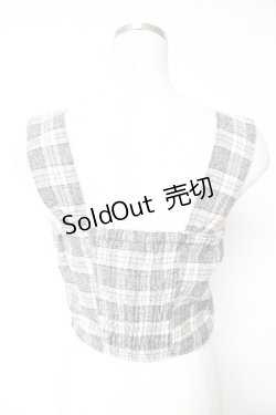 画像2: axes femme POETIQUE / チェック柄ビスチェ M 黒 Y-26-01-07-133-AX-TO-SZ-ZY