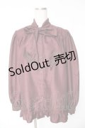 Enchantlic Enchantilly / ノーブルリボンタイブラウス  バーガンディー Y-26-01-07-136-LO-BL-SZ-ZY