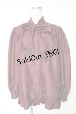 画像1: Enchantlic Enchantilly / ノーブルリボンタイブラウス  バーガンディー Y-26-01-07-136-LO-BL-SZ-ZY