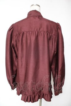 画像2: Enchantlic Enchantilly / ノーブルリボンタイブラウス  バーガンディー Y-26-01-07-136-LO-BL-SZ-ZY