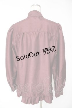 画像2: Enchantlic Enchantilly / ノーブルリボンタイブラウス  バーガンディー Y-26-01-07-136-LO-BL-SZ-ZY