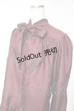 画像3: Enchantlic Enchantilly / ノーブルリボンタイブラウス  バーガンディー Y-26-01-07-136-LO-BL-SZ-ZY