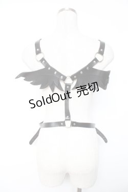 画像1: NOVESSEL / 羽根付きハーネスベルト  黒 Y-26-01-07-016-PU-ZA-SZ-ZY