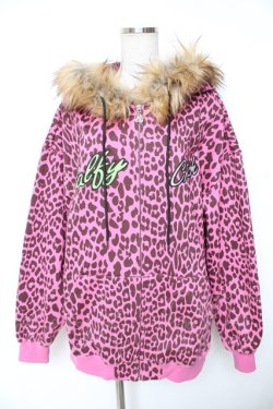 画像1: GALFY / 全ギャルの為のヒョウ柄ぱぁかぁ 中型犬(L) ピンク Y-26-01-07-142-PU-TO-SZ-ZY