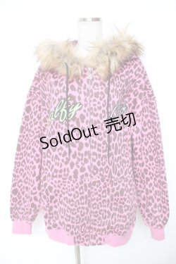 画像1: GALFY / 全ギャルの為のヒョウ柄ぱぁかぁ 中型犬(L) ピンク Y-26-01-07-142-PU-TO-SZ-ZY