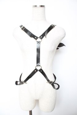 画像2: NOVESSEL / 羽根付きハーネスベルト  黒 Y-26-01-07-016-PU-ZA-SZ-ZY