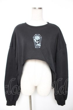 画像1: REFLEM / 刺繍クロップドプルオーバー F ブラック Y-26-01-07-143-PU-TO-SZ-ZY