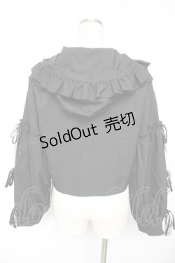 画像2: mille fille closet by LODISPOTTO / リボンワルツフリルフードブルゾン M 黒 Y-26-01-07-144-LO-JA-SZ-ZS