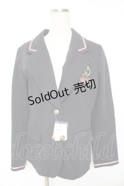 画像1: Secret Honey / エンブレムジャケット  黒 Y-26-01-07-146-CA-JA-AS-ZY