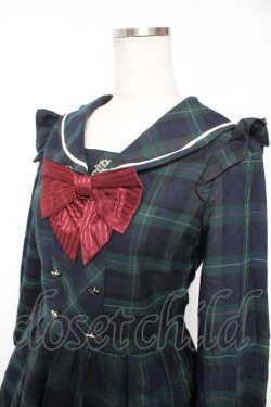 画像3: Secret Honey / チェックセーラーワンピース  グリーンｘ紺 Y-26-01-07-148-CA-OP-AS-ZY