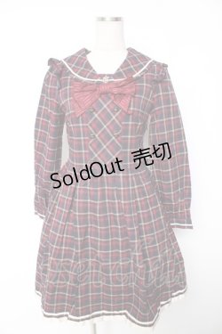 画像1: Secret Honey / チェックワンピース  赤ｘ紺 Y-26-01-07-149-CA-OP-AS-ZY