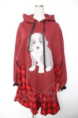 画像1: Candy Stripper / PUPPY HOODIE ONE-PIECE 2 赤 Y-26-01-07-152-PU-OP-SZ-ZT190 (1)